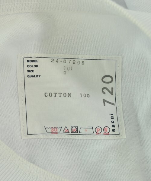sacai（サカイ）Tシャツ・カットソー 白 サイズ:0(XS位) レディース/2200684962092