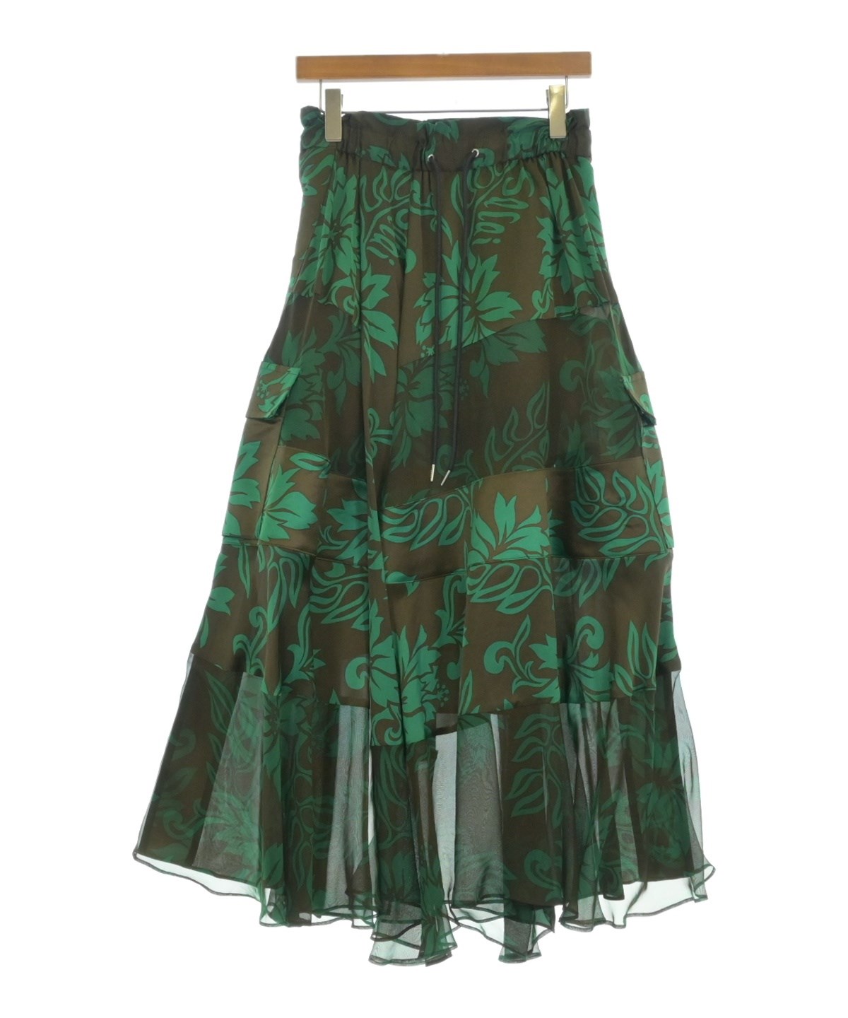 sacai（サカイ）ロング・マキシ丈スカート 茶 サイズ:2(M位
