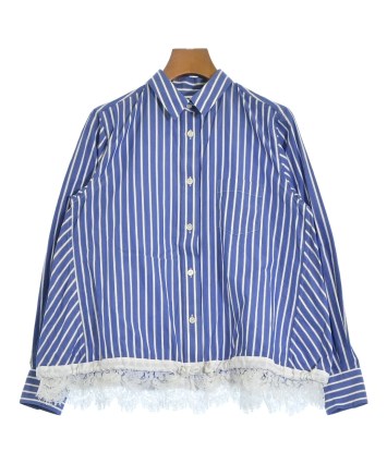 sacai 新品 79,200円 sacai×HWTコラボ パッチワークブラウス sacai（サカイ）ブラウス 青 サイズ:2(M位) レディース/2200686727040