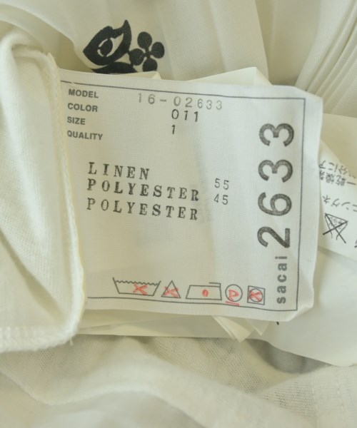 sacai（サカイ）Tシャツ・カットソー 白 サイズ:1(S位) レディース/2200688672034