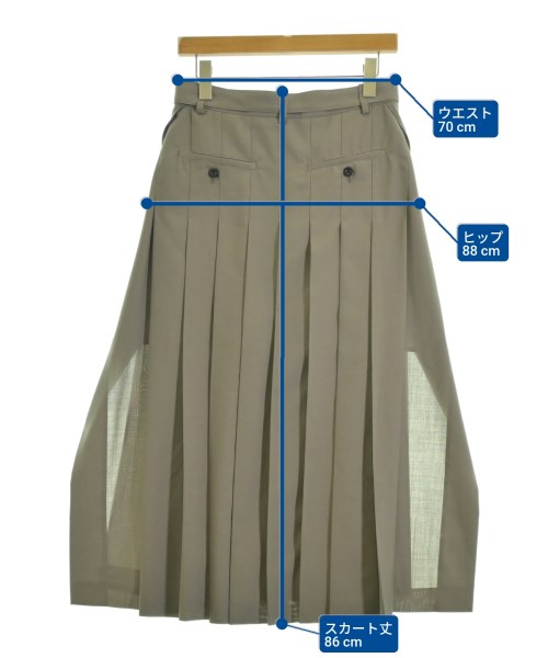 sacai（サカイ）ロング・マキシ丈スカート ベージュ サイズ:2(M位) レディース/2200683503081