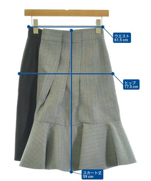 sacai（サカイ）ひざ丈スカート グレー サイズ:0(XS位) レディース/2200689367052