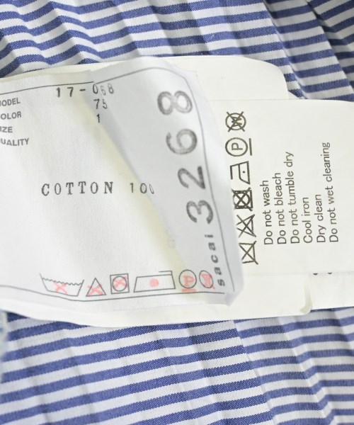sacai（サカイ）シャツワンピース 青 サイズ:1(S位) レディース/2200689779039