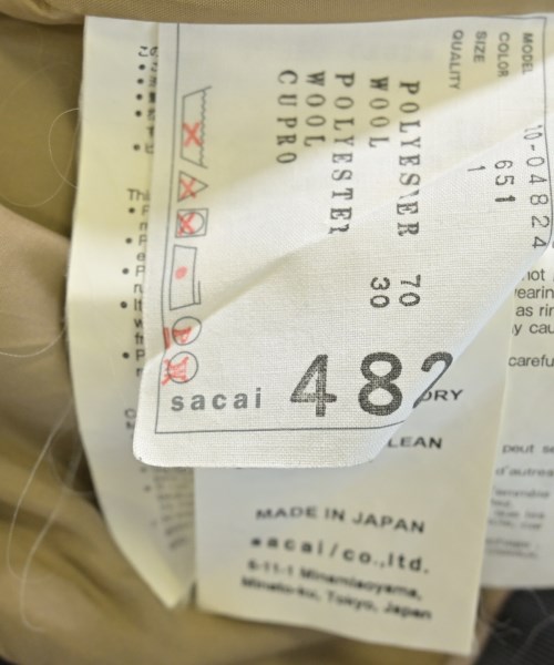 sacai（サカイ）スラックス ベージュ サイズ:1(S位) レディース/2200691586014