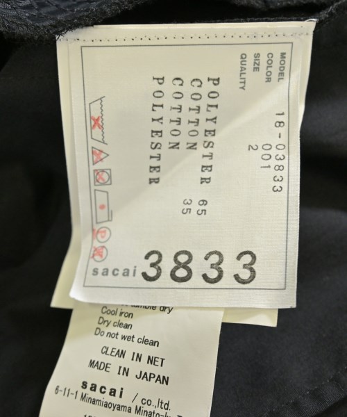 sacai（サカイ）ワンピース 黒 サイズ:2(M位) レディース/2200691921037