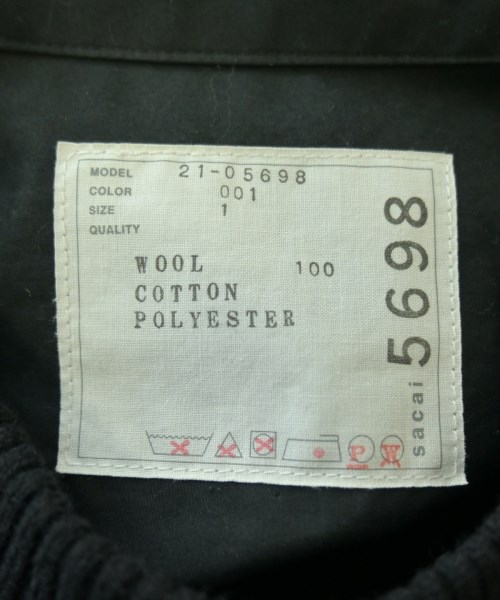 sacai（サカイ）ワンピース 黒 サイズ:1(S位) レディース/2200687073030