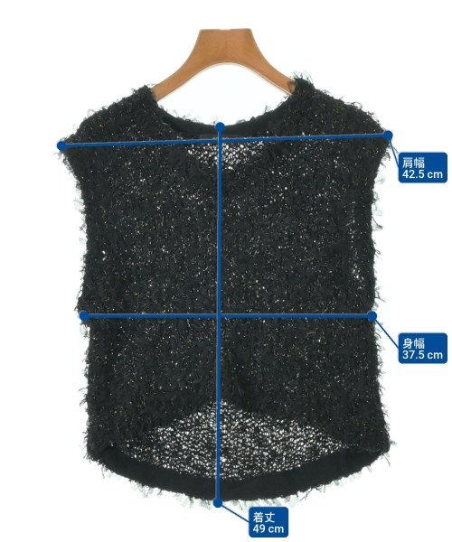 ROSSO（ロッソ）ベスト/ノースリーブ 黒 サイズ:F レディース/2200644772082