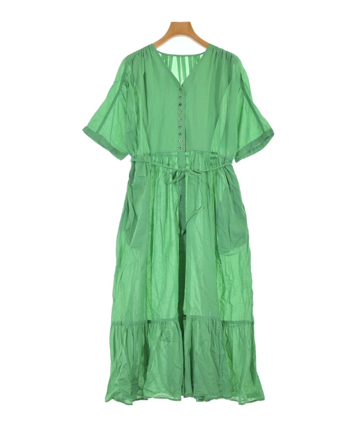 新品タグ付き　ロッソ ロングワンピース スキッパー　グリーン 緑 春夏 ロッソ ロングワンピース F スキッパーカラー グリーン 緑 春夏