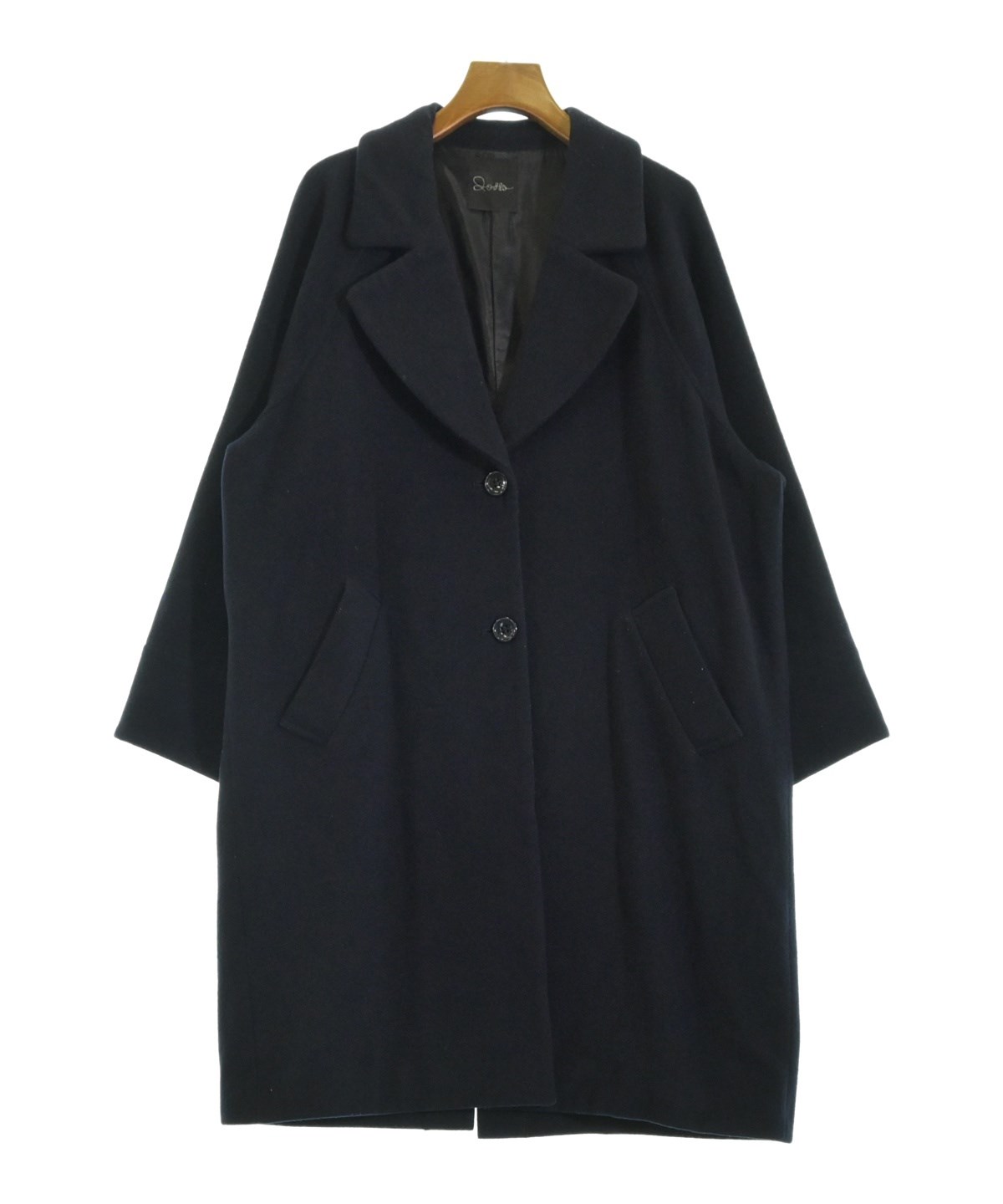 EMPORIO ARMANI エンポリオアルマーニ ステンカラーコート S 黒 【古着