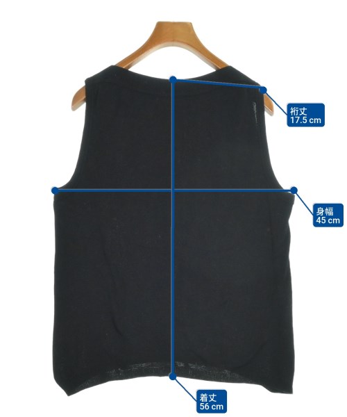 Letroyes（ルトロワ）ベスト/ノースリーブ 黒 サイズ:1(S位) レディース/2200654717042