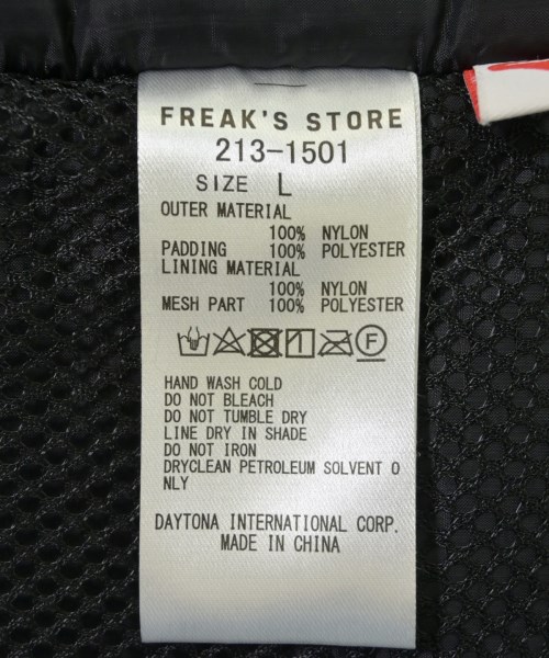 FREAK'S STORE（フリークスストア）ダウンジャケット/ダウンベスト 黒 サイズ:L レディース/2200697012029