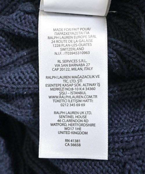 Polo Ralph Lauren（ポロラルフローレン）ニット・セーター 紺 サイズ:M レディース/2200658220067