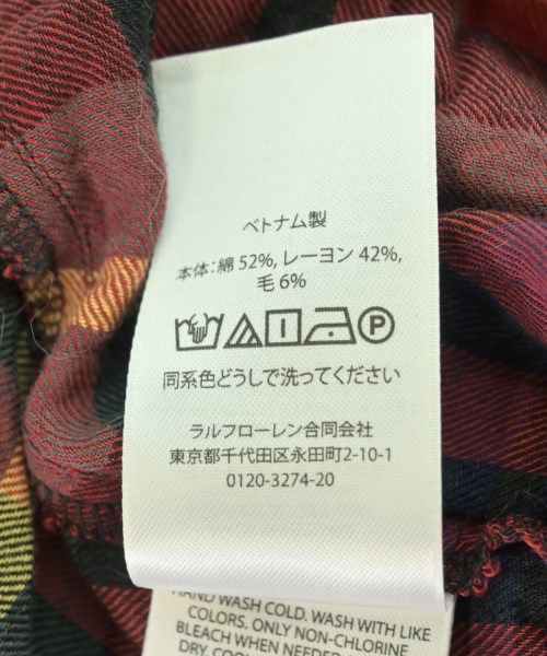 Polo Ralph Lauren（ポロラルフローレン）シャツワンピース 赤 サイズ:S レディース/2200702824166