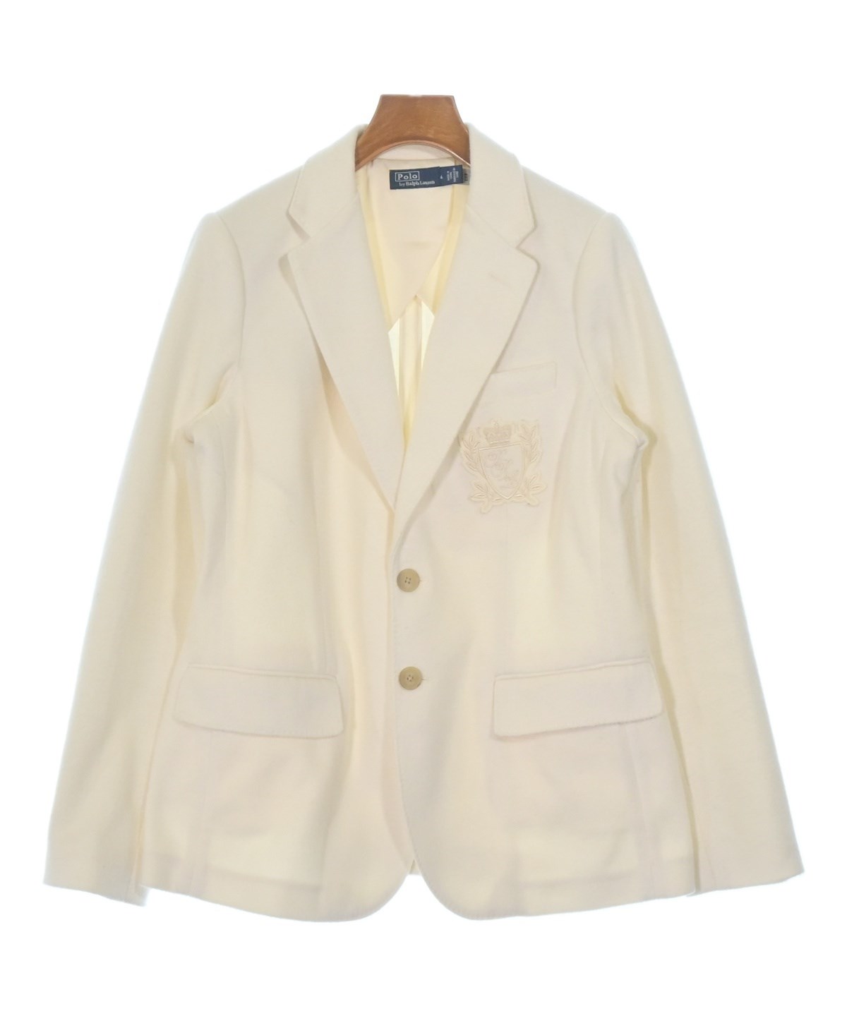 【良品】POLO RALPH LAUREN テーラードジャケット ホワイト 6 Polo Ralph Lauren（ポロラルフローレン）テーラードジャケット 白