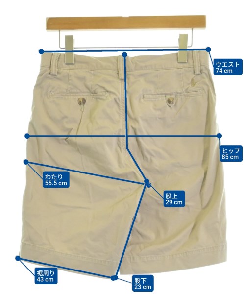 Polo Ralph Lauren（ポロラルフローレン）ショートパンツ ベージュ サイズ:28(L位) レディース/2200686089032