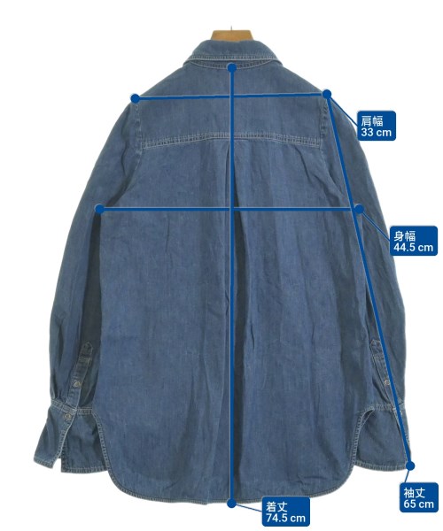 Mame Kurogouchi（マメクロゴウチ）カジュアルシャツ 青 サイズ:1(S位) レディース/2200621379044