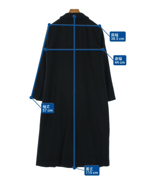 Mame Kurogouchi（マメクロゴウチ）チェスターコート 黒 サイズ:2(M位) レディース/2200637400015