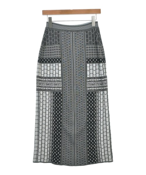 Mame Kurogouchi(マメ　クロゴウチ)ロング・マキシ丈スカート グレー サイズ:2(M位)/2200639441061