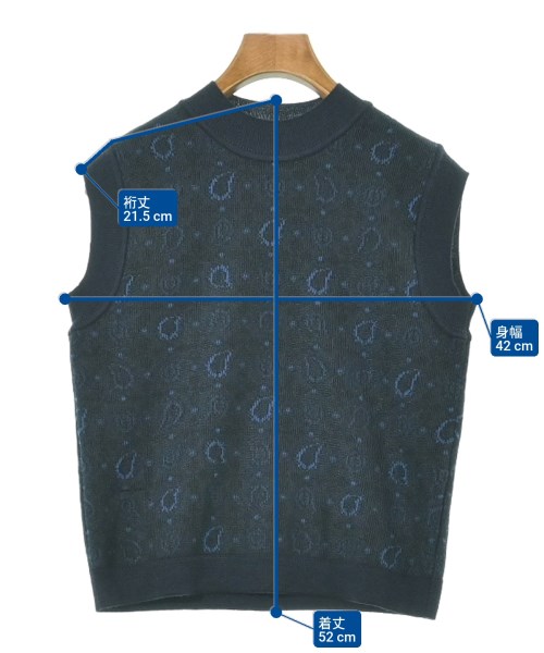 Mame Kurogouchi（マメクロゴウチ）ニット・セーター 紺 サイズ:1(S位) レディース/2200641693021