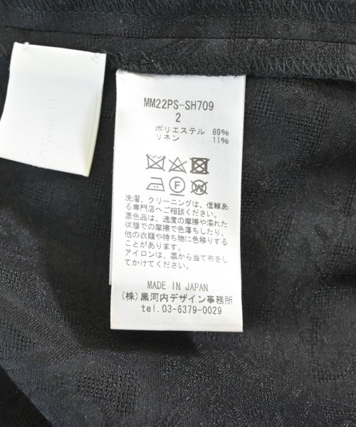 Mame Kurogouchi（マメクロゴウチ）カジュアルシャツ 黒 サイズ:2(M位) レディース/2200621492040