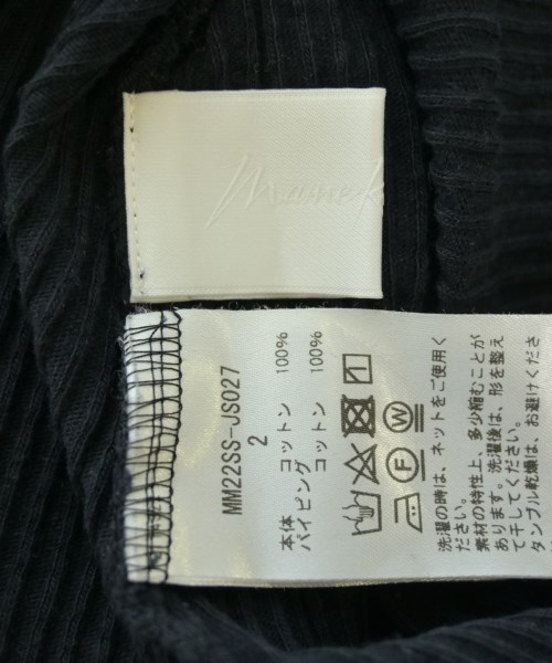 Mame Kurogouchi（マメクロゴウチ）Tシャツ・カットソー 黒 サイズ:2(M位) レディース/2200623556085