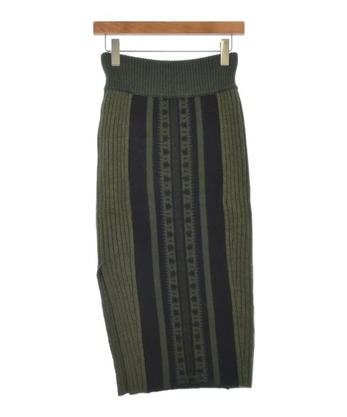 Mame Kurogouchi（マメクロゴウチ）ロング・マキシ丈スカート カーキ サイズ:1(S位) レディース/2200623761021