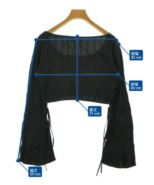 Mame Kurogouchi（マメクロゴウチ）Tシャツ・カットソー 黒 サイズ:2(M位) レディース/2200624623021