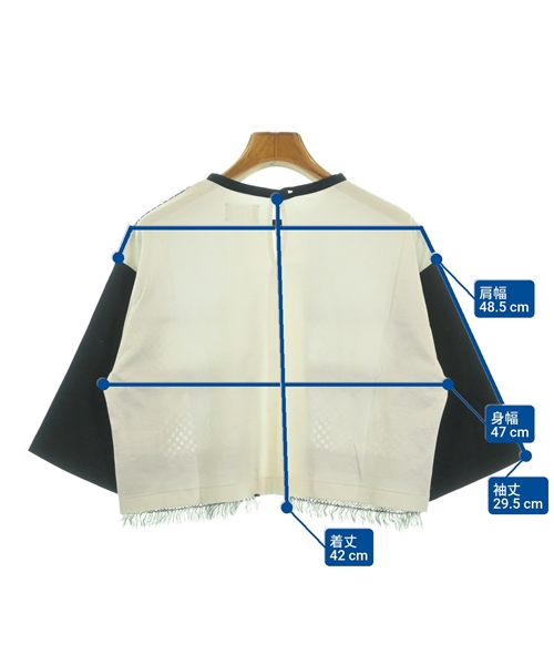 Mame Kurogouchi（マメクロゴウチ）Tシャツ・カットソー 黒 サイズ:1(S位) レディース/2200626813031