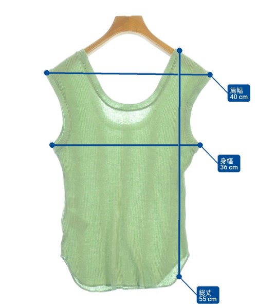 Mame Kurogouchi（マメクロゴウチ）タンクトップ 緑 サイズ:1(S位) レディース/2200617270126
