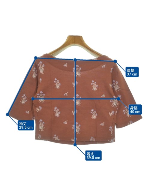Mame Kurogouchi（マメクロゴウチ）Tシャツ・カットソー 茶 サイズ:2(M位) レディース/2200606181020