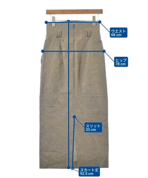 Mame Kurogouchi（マメクロゴウチ）ロング・マキシ丈スカート 茶 サイズ:1(S位) レディース/2200674154216