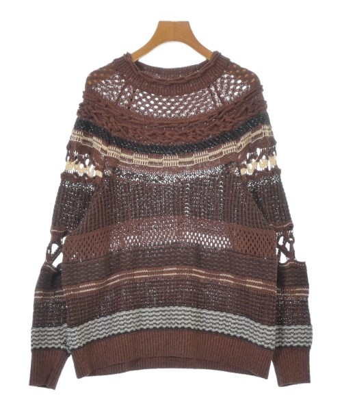 Mame Kurogouchi(マメ　クロゴウチ)ニット・セーター 茶 サイズ:1(S位)/2200669000108