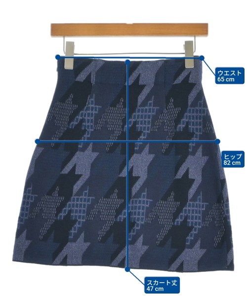 Mame Kurogouchi（マメクロゴウチ）ミニスカート 紺 サイズ:1(S位) レディース/2200676774207