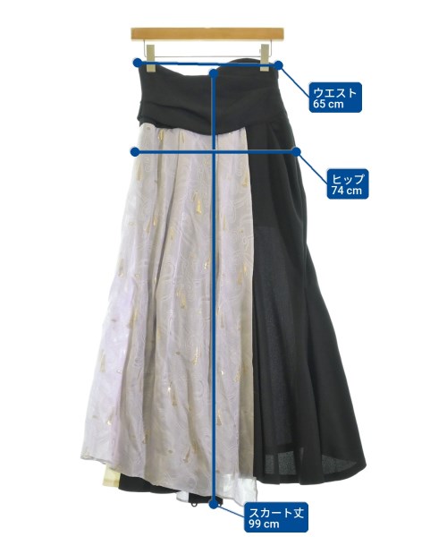 Mame Kurogouchi（マメクロゴウチ）ロング・マキシ丈スカート 紫 サイズ:1(S位) レディース/2200672911637