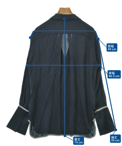 Mame Kurogouchi（マメクロゴウチ）ブラウス 紺 サイズ:1(S位) レディース/2200677022161