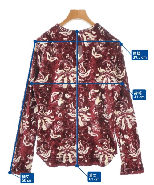 Mame Kurogouchi（マメクロゴウチ）Tシャツ・カットソー 赤 サイズ:3(L位) レディース/2200679845041