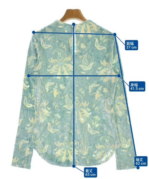 Mame Kurogouchi（マメクロゴウチ）Tシャツ・カットソー 青 サイズ:2(M位) レディース/2200673549266