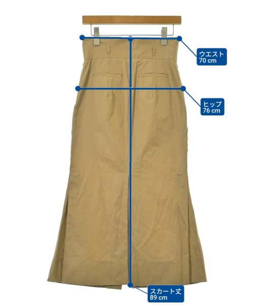 Mame Kurogouchi（マメクロゴウチ）ロング・マキシ丈スカート ベージュ サイズ:2(M位) レディース/2200648909057