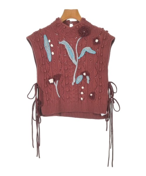 Mame Kurogouchi(マメ　クロゴウチ)ベスト/ノースリーブ 赤 サイズ:1(S位)/2200657587116