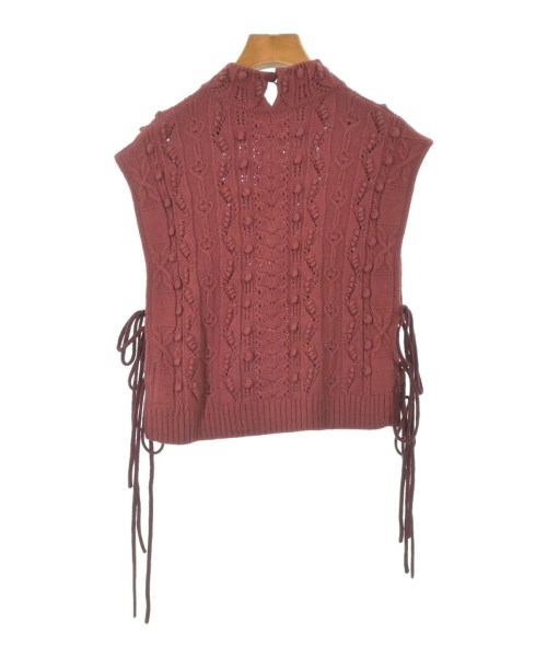 Mame Kurogouchi（マメクロゴウチ）ベスト/ノースリーブ 赤 サイズ:1(S位) レディース/2200657587116