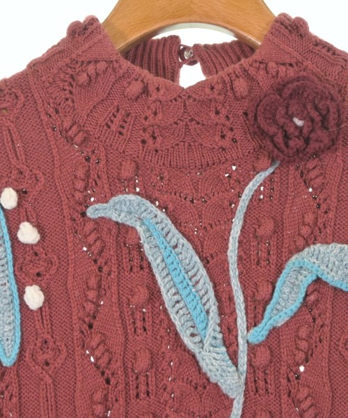 Mame Kurogouchi（マメクロゴウチ）ベスト/ノースリーブ 赤 サイズ:1(S位) レディース/2200657587116