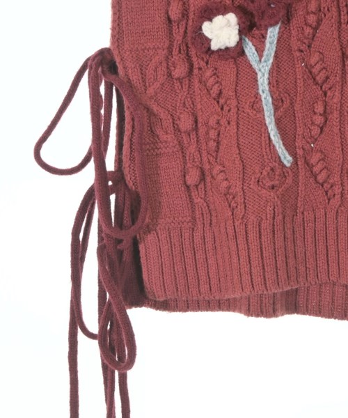 Mame Kurogouchi（マメクロゴウチ）ベスト/ノースリーブ 赤 サイズ:1(S位) レディース/2200657587116