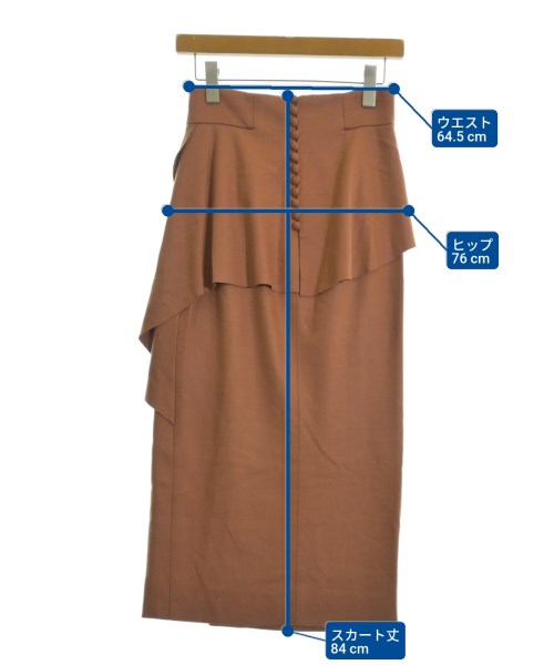 Mame Kurogouchi（マメクロゴウチ）ロング・マキシ丈スカート オレンジ サイズ:1(S位) レディース/2200655024156