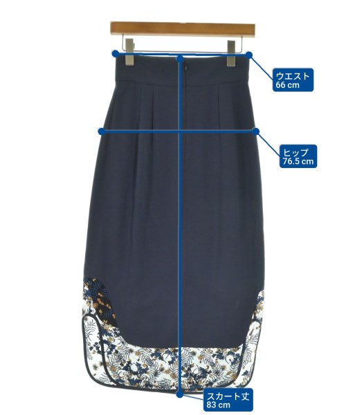 Mame Kurogouchi（マメクロゴウチ）ロング・マキシ丈スカート 紺 サイズ:1(S位) レディース/2200656872046