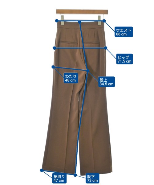 Mame Kurogouchi（マメクロゴウチ）スラックス 茶 サイズ:1(S位) レディース/2200654344040