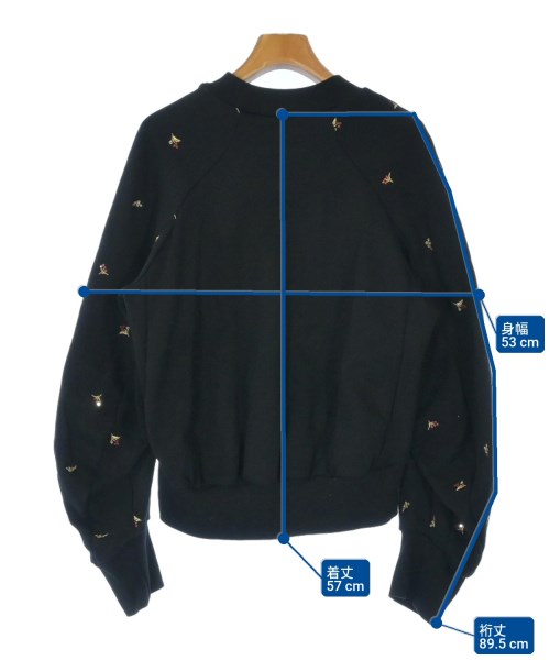 Mame Kurogouchi（マメクロゴウチ）スウェット 黒 サイズ:2(M位) レディース/2200648850038