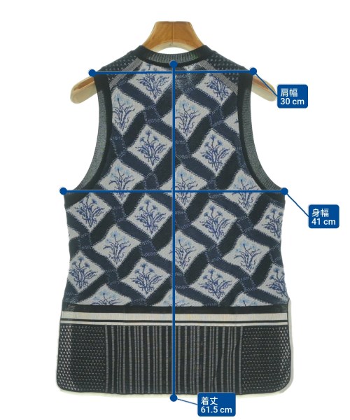 Mame Kurogouchi（マメクロゴウチ）ベスト 紺 サイズ:1(S位) レディース/2200645526042