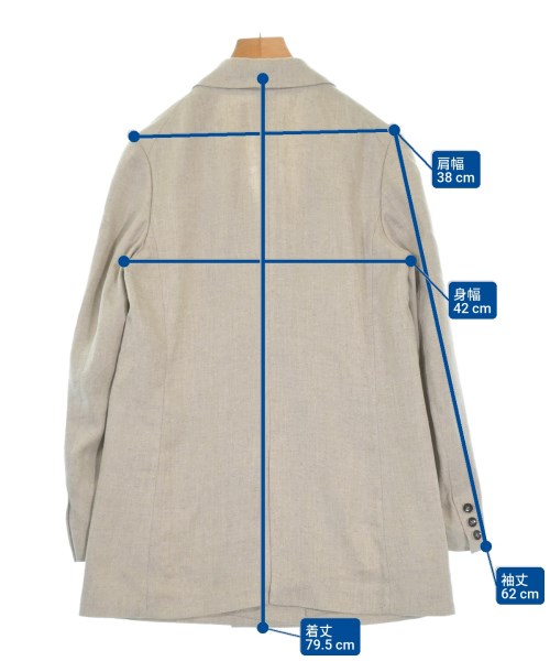 Mame Kurogouchi（マメクロゴウチ）テーラードジャケット ベージュ サイズ:2(M位) レディース/2200651956024