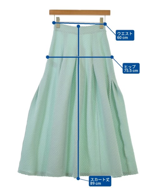 Mame Kurogouchi（マメクロゴウチ）ロング・マキシ丈スカート 緑 サイズ:1(S位) レディース/2200654217023