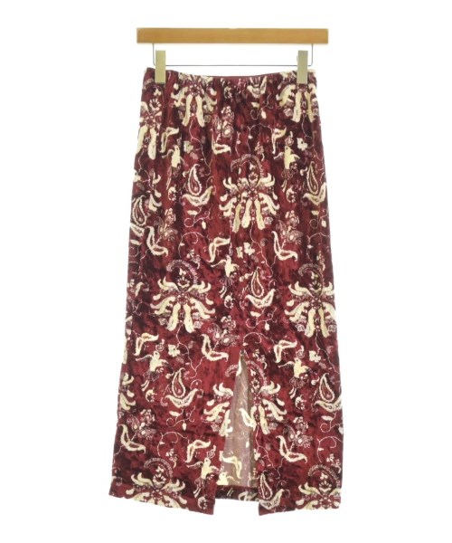 Mame Kurogouchi（マメクロゴウチ）ロング・マキシ丈スカート 赤 サイズ:1(S位) レディース/2200662526049